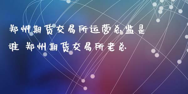 郑州期货交易所运营总监是谁 郑州期货交易所老总 (https://www.ynbygsw.com/) 理财百科 第1张