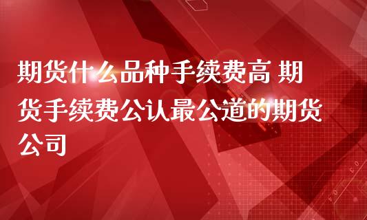 期货什么品种手续费高 期货手续费公认最公道的期货公司 (https://www.ynbygsw.com/) 内盘期货 第1张
