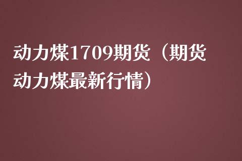 动力煤1709期货（期货动力煤最新行情） (https://www.ynbygsw.com/) 期货开户 第1张