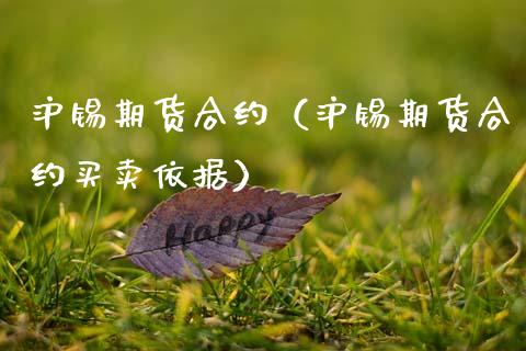 沪锡期货合约（沪锡期货合约买卖依据） (https://www.ynbygsw.com/) 内盘期货 第1张