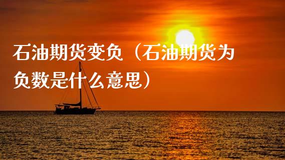 石油期货变负（石油期货为负数是什么意思） (https://www.ynbygsw.com/) 德指期货 第1张