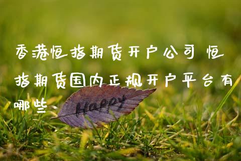 香港恒指期货开户公司 恒指期货国内正规开户平台有哪些 (https://www.ynbygsw.com/) 基金投资 第1张
