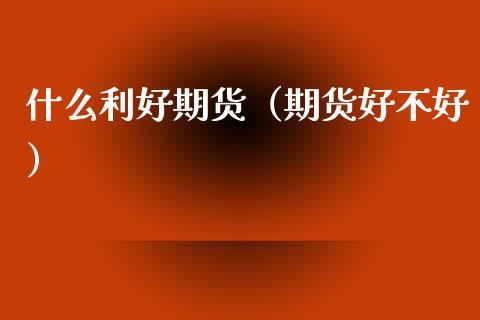 什么利好期货（期货好不好） (https://www.ynbygsw.com/) 期货入门 第1张