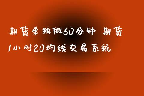 期货单独做60分钟 期货1小时20均线交易系统 (https://www.ynbygsw.com/) 基金投资 第1张