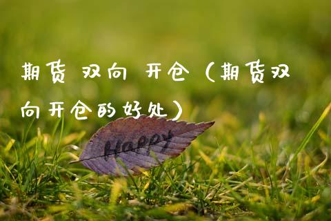 期货 双向 开仓（期货双向开仓的好处） (https://www.ynbygsw.com/) 股票推荐 第1张