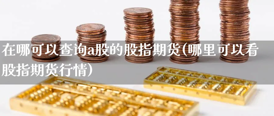 在哪可以查询a股的股指期货(哪里可以看股指期货行情) 期货学习 第1张-财经圈 在哪可以查询a股的股指期货(哪里可以看股指期货行情) (https://www.ynbygsw.com/) 期货学习 第1张