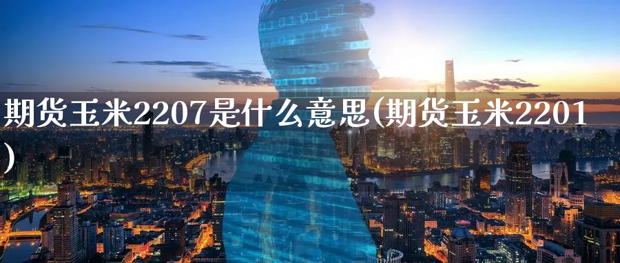 期货玉米2207是什么意思(期货玉米2201) (https://www.ynbygsw.com/) 期货软件 第1张