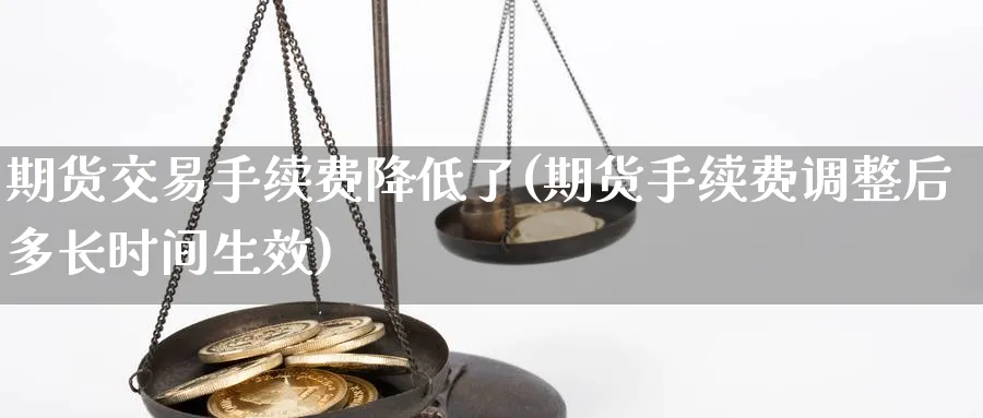期货交易手续费降低了(期货手续费调整后多长时间生效) (https://www.ynbygsw.com/) 恒指期货 第1张