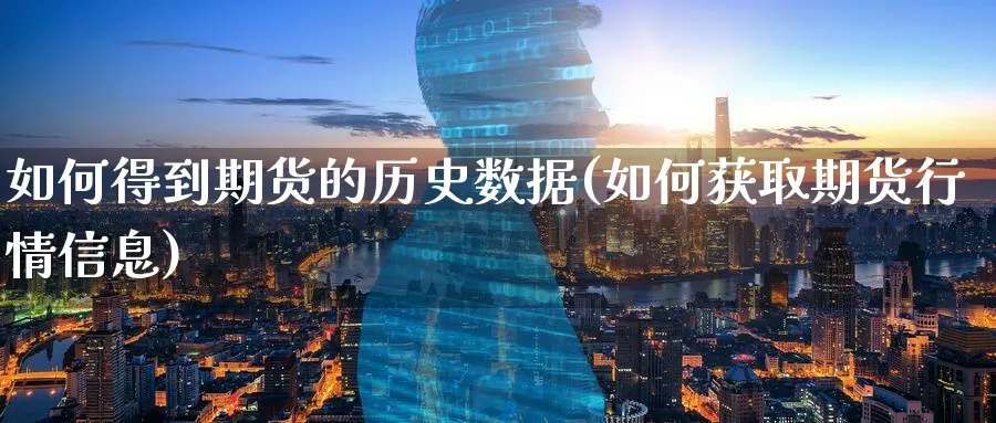 如何得到期货的历史数据(如何获取期货行情信息) 期货入门 第1张-财经圈 如何得到期货的历史数据(如何获取期货行情信息) (https://www.ynbygsw.com/) 期货入门 第1张