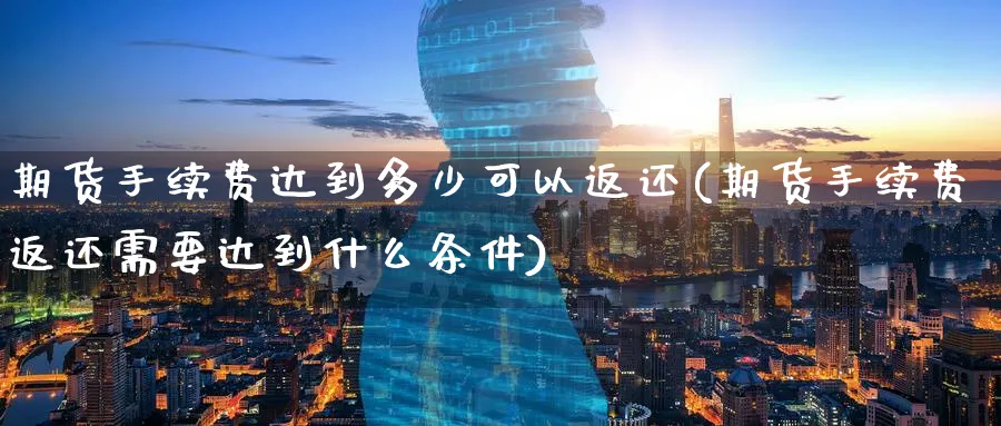 期货手续费达到多少可以返还(期货手续费返还需要达到什么条件) (https://www.ynbygsw.com/) 期货学习 第1张
