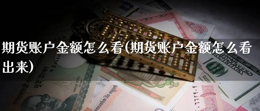 期货账户金额怎么看(期货账户金额怎么看出来) (https://www.ynbygsw.com/) 股票推荐 第1张