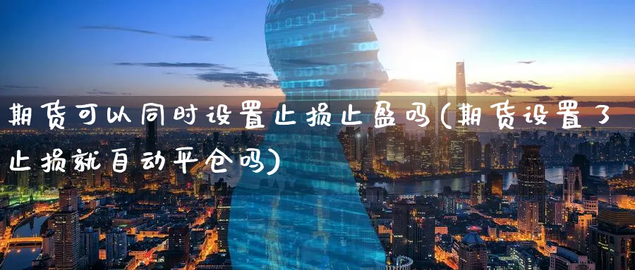 期货可以同时设置止损止盈吗(期货设置了止损就自动平仓吗) 国际期货 第1张-财经圈 期货可以同时设置止损止盈吗(期货设置了止损就自动平仓吗) (https://www.ynbygsw.com/) 国际期货 第1张