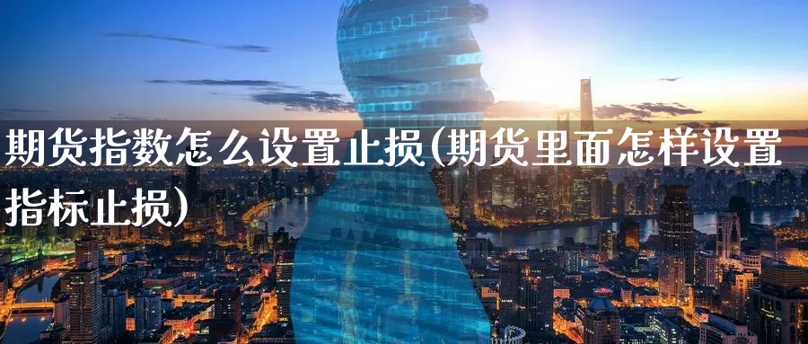 期货指数怎么设置止损(期货里面怎样设置指标止损) (https://www.ynbygsw.com/) 期货行情 第1张